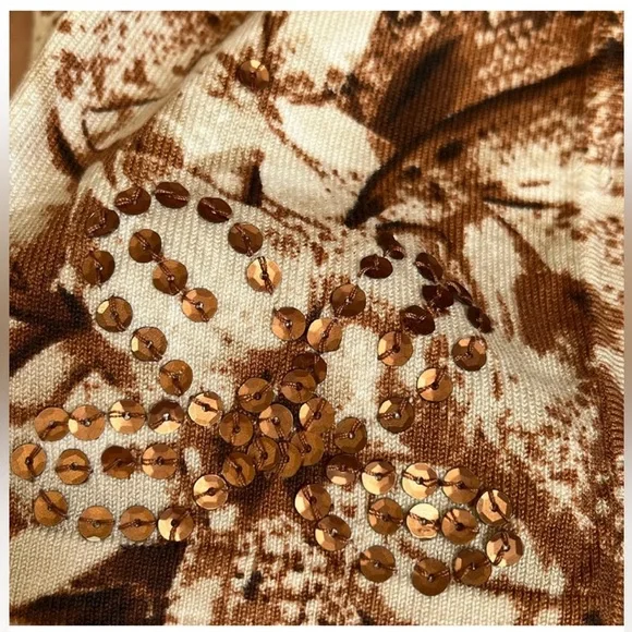 🆕 Chico’s 2 pc silk blend Frenchie tank & cardigan with sequins Size 0 - Picture 3 of 9